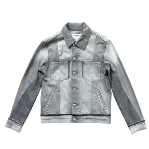 Frame Denim‎ Jacket Size Small Gray Button Up 100% Cotton Womens